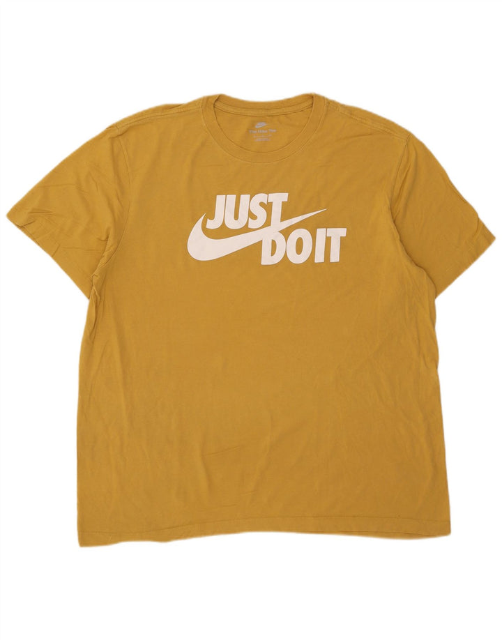 Męski T-shirt Nike z grafiką, XL, żółty