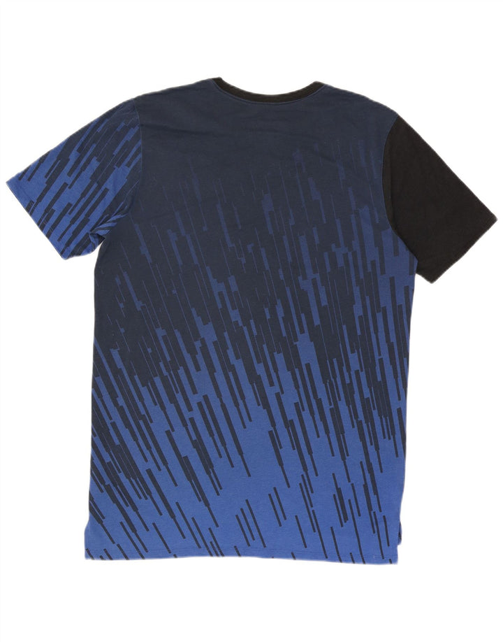 Męski T-shirt Nike Dri Fit Top, średni niebieski, poliester z blokami kolorów