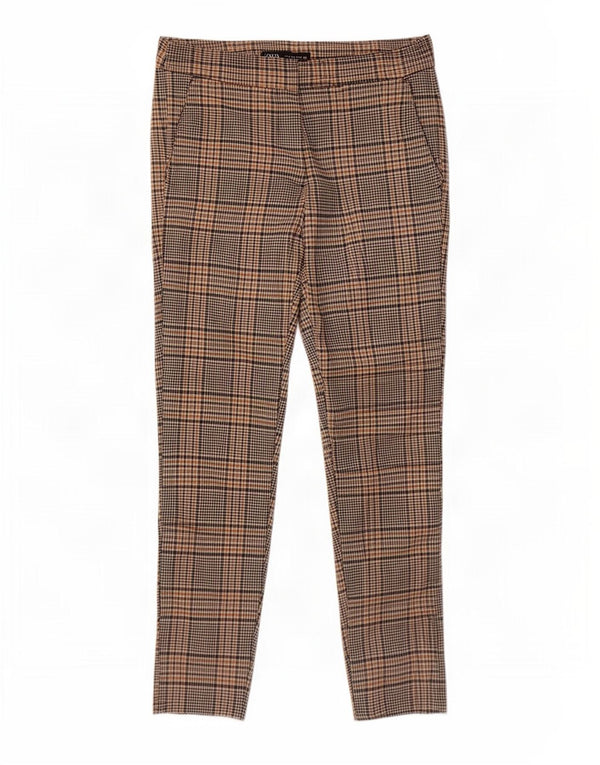 Spodnie damskie Zara Slim Fit Chino Medium W28 L27 Szara wiskoza w kratę