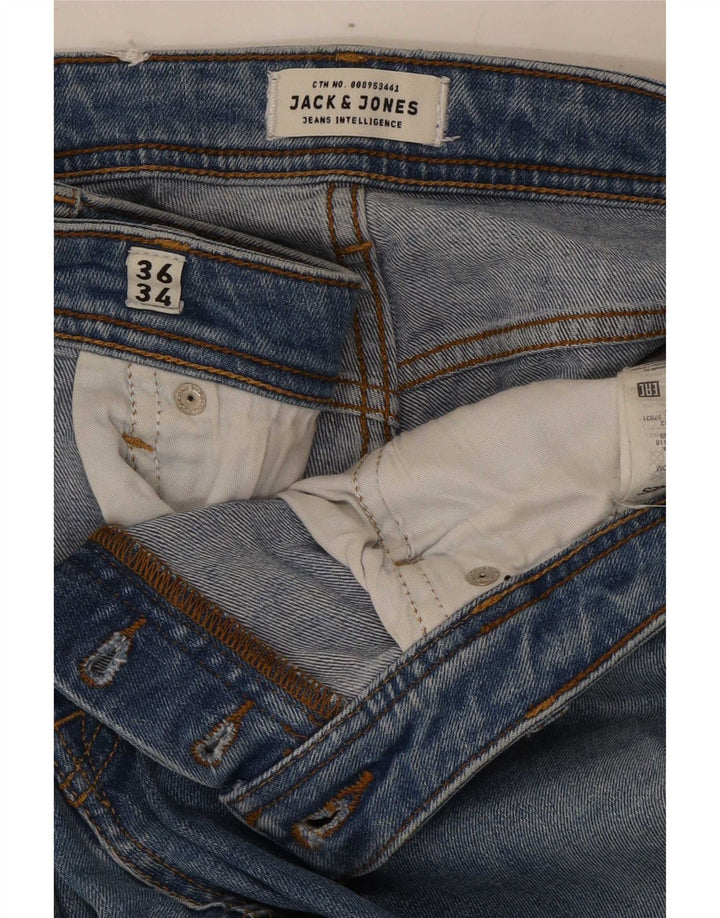 Męskie jeansy Jack & Jones Tim Distressed W36 L34 Niebieskie bawełniane