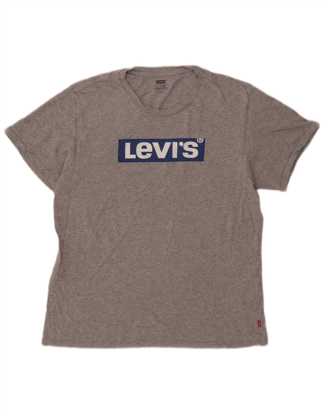 Męska koszulka z grafiką Levi's, średnia szara bawełna