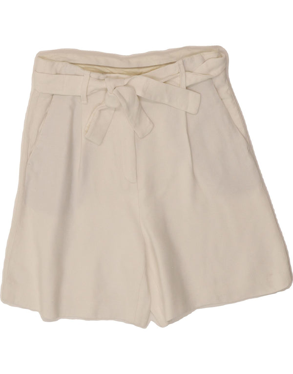 MASSIMO DUTTI Womens Chino Shorts EU 38 Small W28  White Viscose