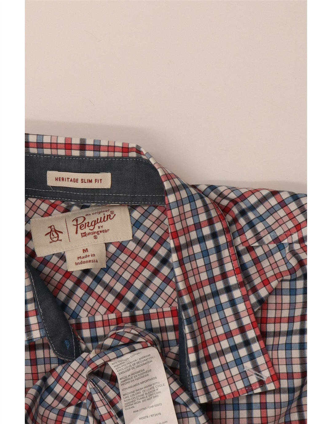 Koszula męska Penguin Heritage Slim Fit, średnia, wielobarwna, bawełniana krata