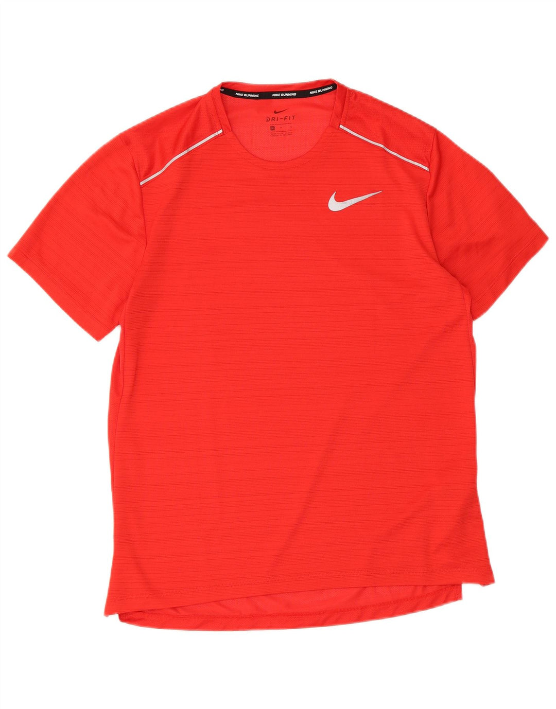 Męski t-shirt Nike Dri Fit, poliester w średnie czerwone prążki