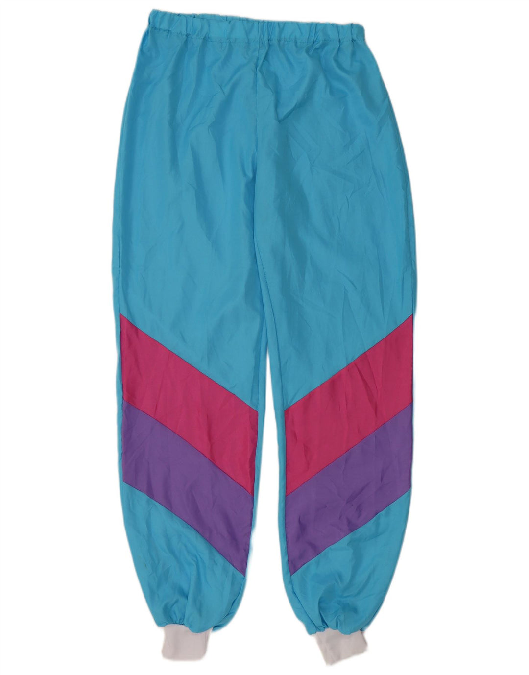 Damskie spodnie dresowe VINTAGE Joggers UK 10 Small Blue Colourblock