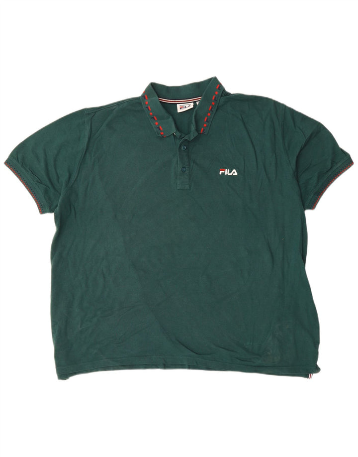 Męska koszulka polo Fila 2XL, zielona bawełna