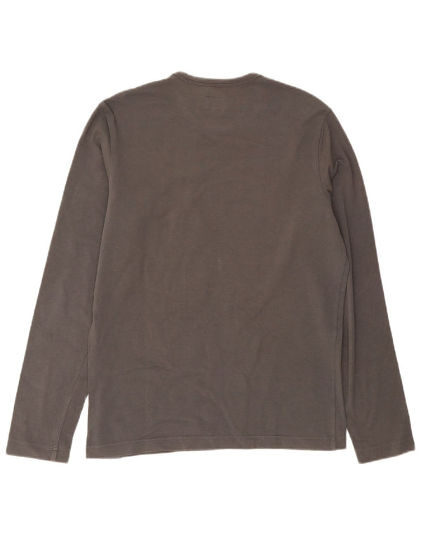 Męskie jeansy Calvin Klein z grafiką, długimi rękawami, duże, szare, bawełniane