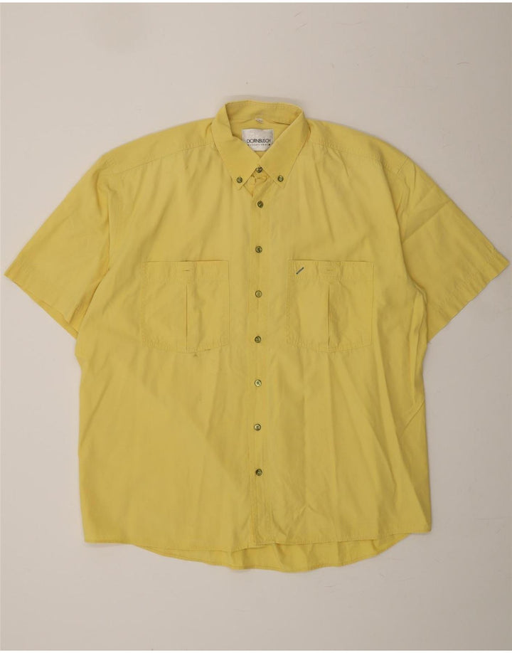 DORNBUSCH Mens Short Sleeve Shirt Size 43/44 XL Yellow Vintage Dornbusch and Second-Hand Dornbusch from Messina Hembry 