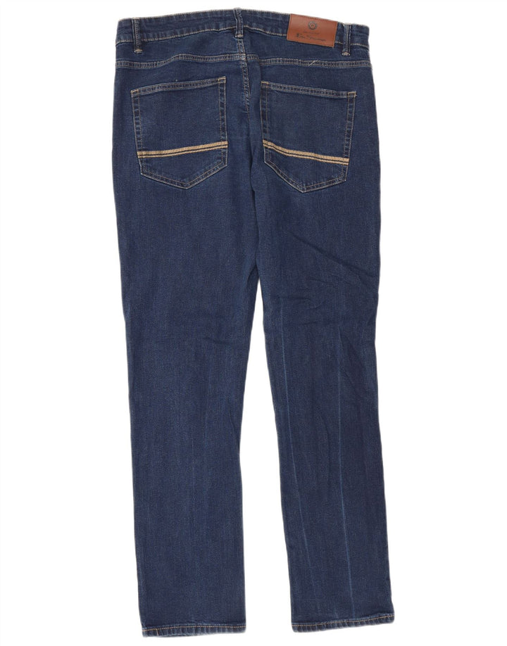 Męskie proste dżinsy Ben Sherman W36 L31 Niebieskie bawełniane