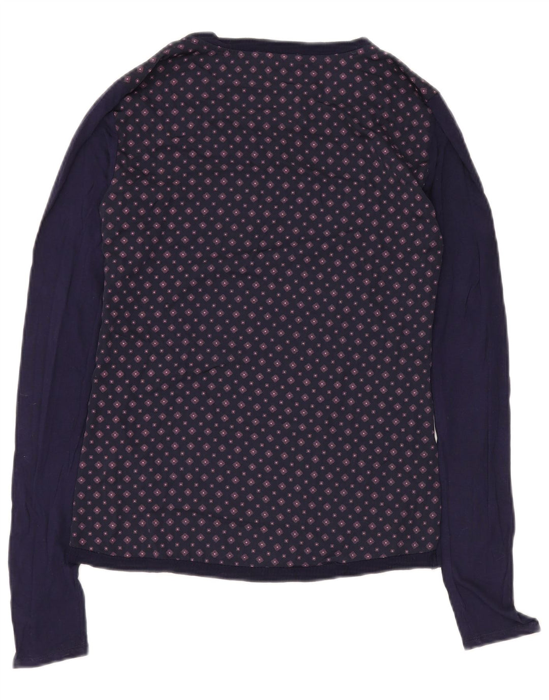 Top damski Tommy Hilfiger z długim rękawem UK 12, średni granatowy geometryczny