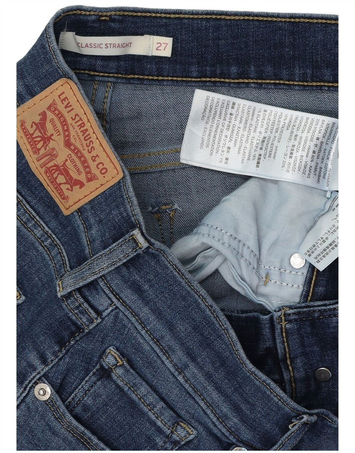 Damskie proste dżinsy LEVI'S o klasycznym kroju W27 L28 Niebieska bawełna