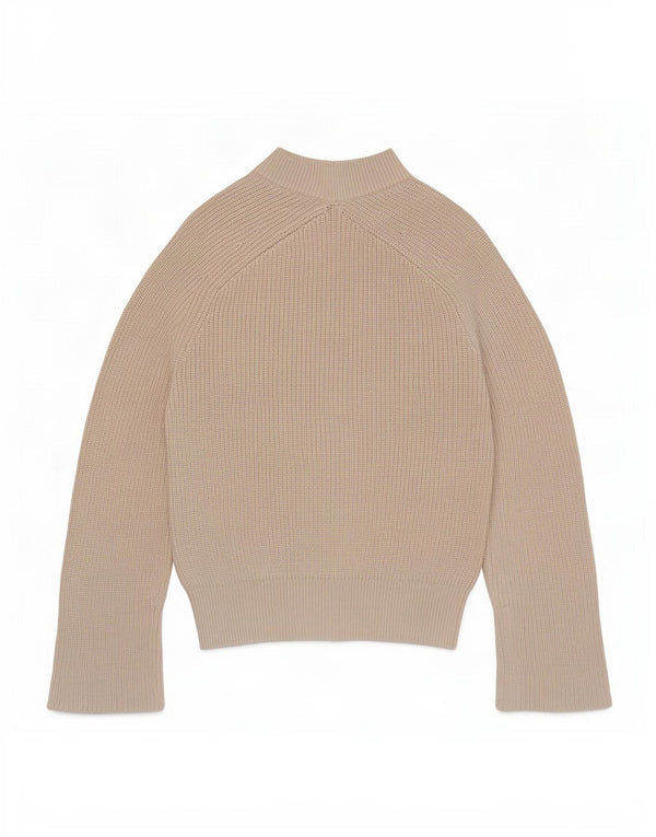 Calvin Klein Jeans Damski sweter o luźnym kroju z golfem UK 6 XS Beig