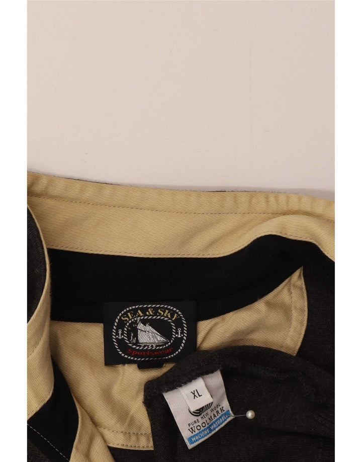 Męski sweter z zamkiem błyskawicznym Sea & Sky XL, granatowy, wełniany