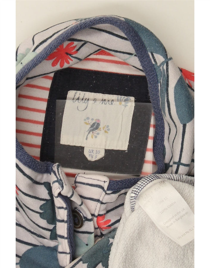 Damski sweter JOULES z zapinanym dekoltem UK 10, mały, biały, kwiatowy