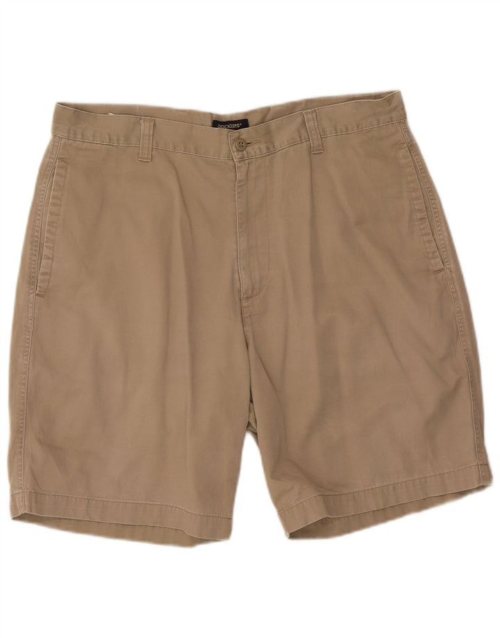 Męskie spodenki chino Dockers khaki W36 duże, beżowe, bawełniane