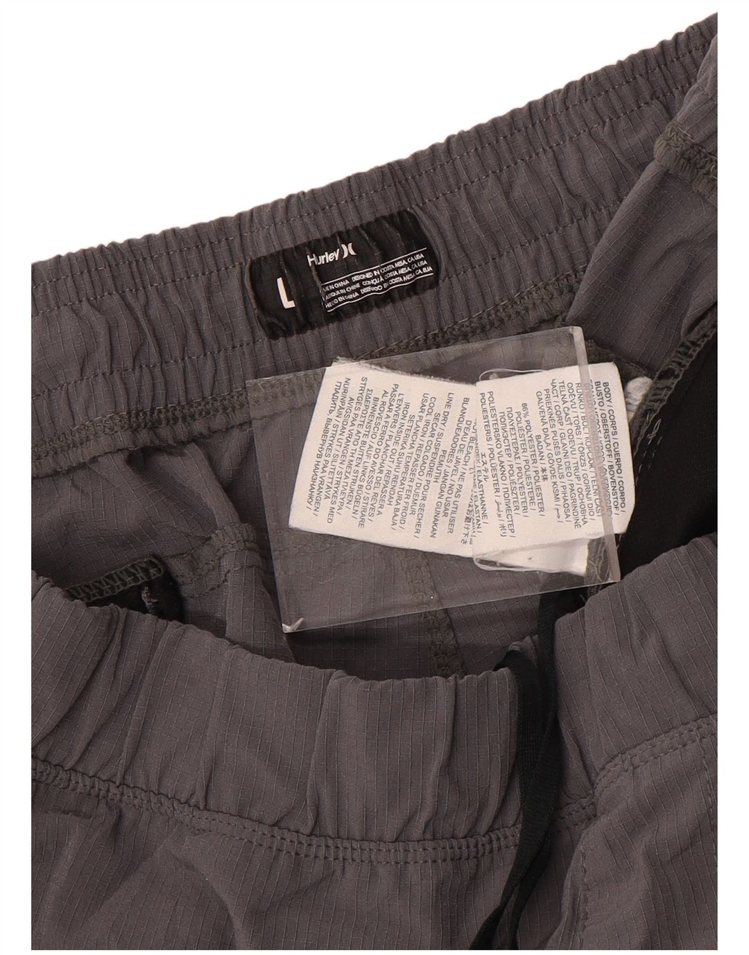 Męskie spodenki sportowe HURLEY, duże, szare, z poliestru