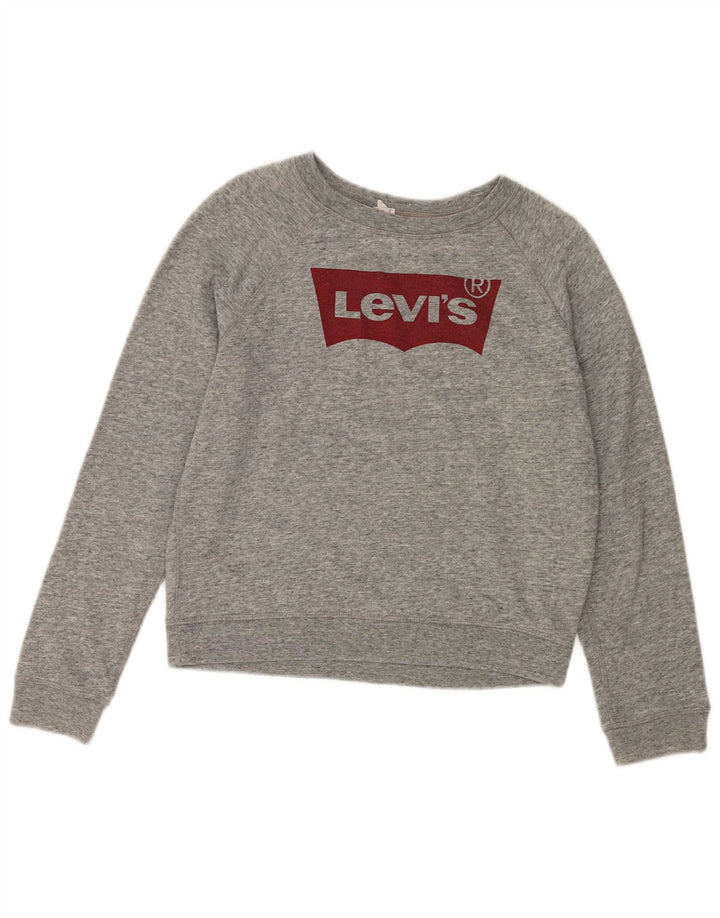 Damski sweter oversize typu Crop firmy Levi's UK 10 Small Grey Flecked