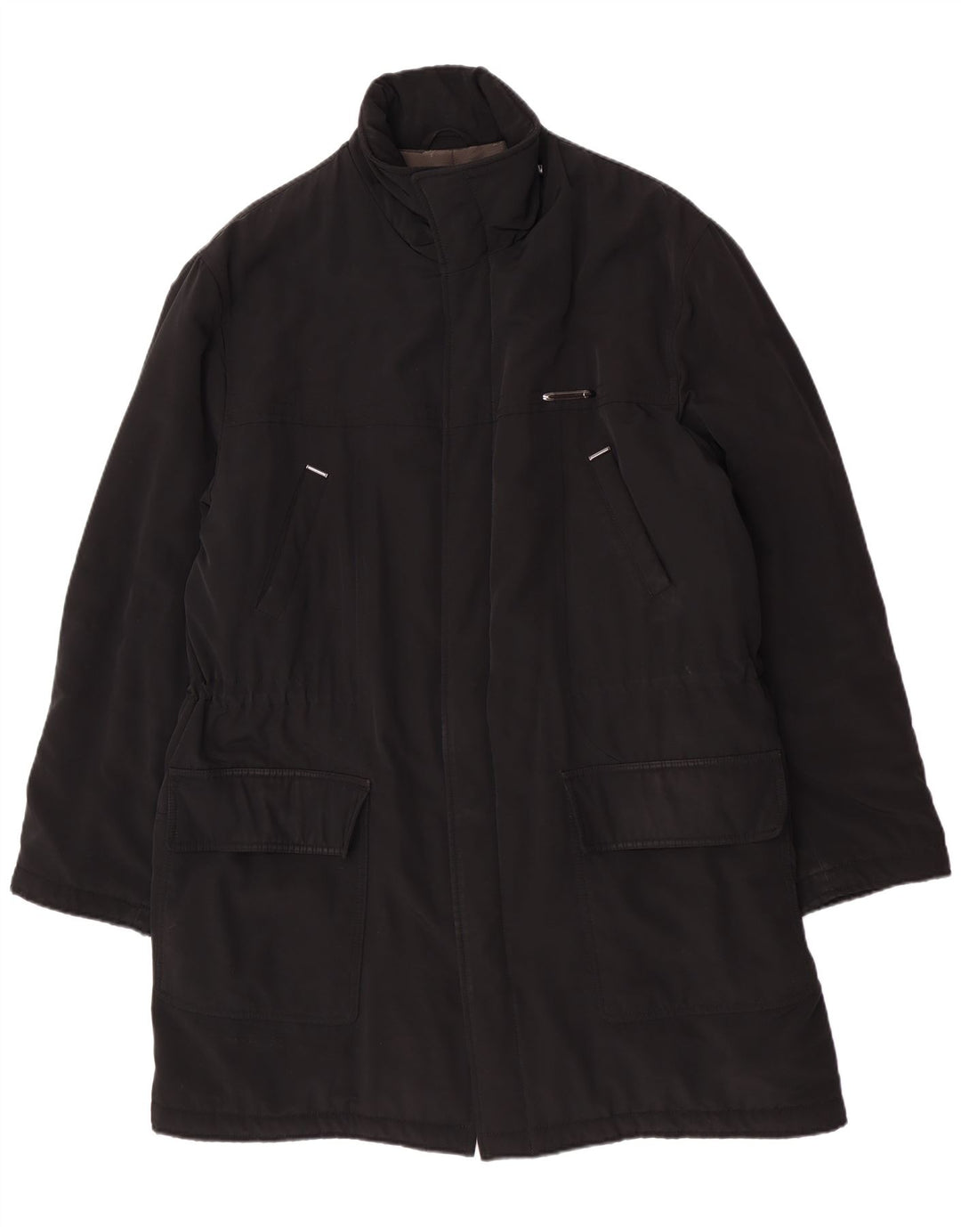 Płaszcz męski Piero Guidi UK 42 XL, czarny poliester