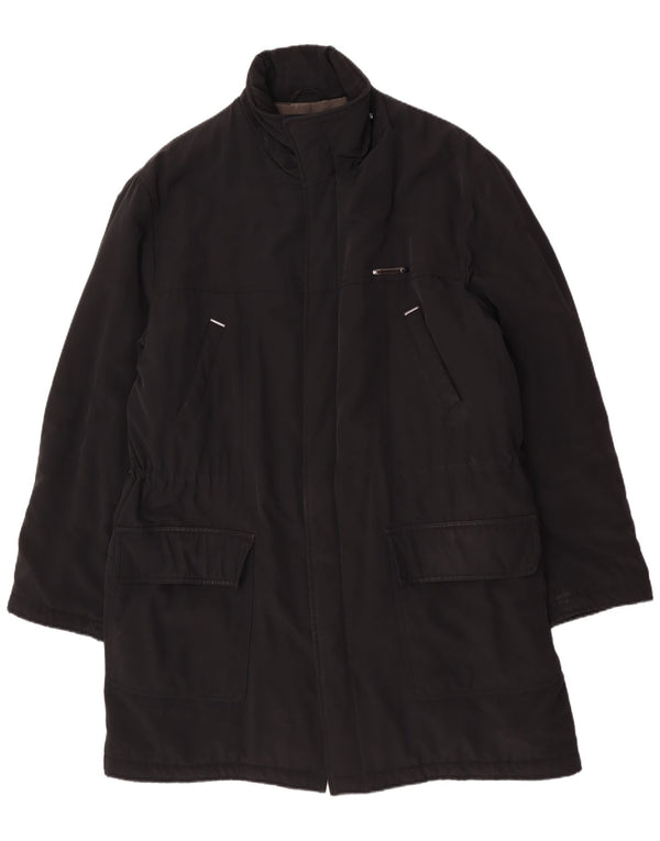 Płaszcz męski Piero Guidi UK 42 XL, czarny poliester