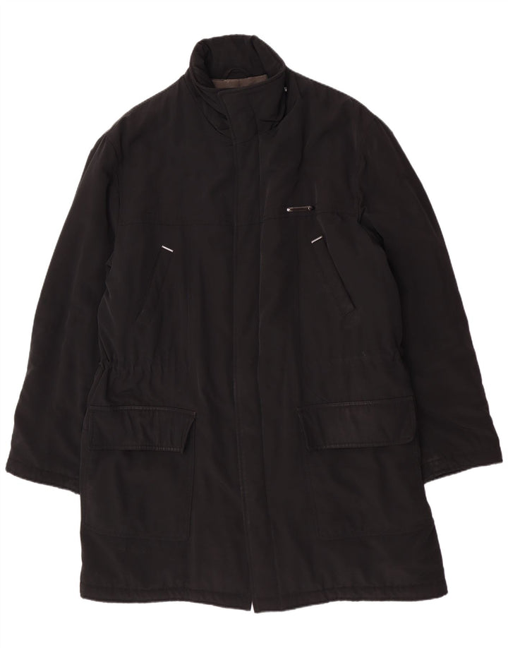 Płaszcz męski Piero Guidi UK 42 XL, czarny poliester
