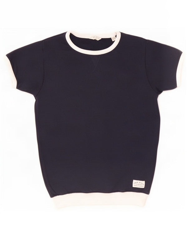 Damski sweter Jack Wills z dekoltem w łódkę UK 6 XS, granatowy, blok kolorów