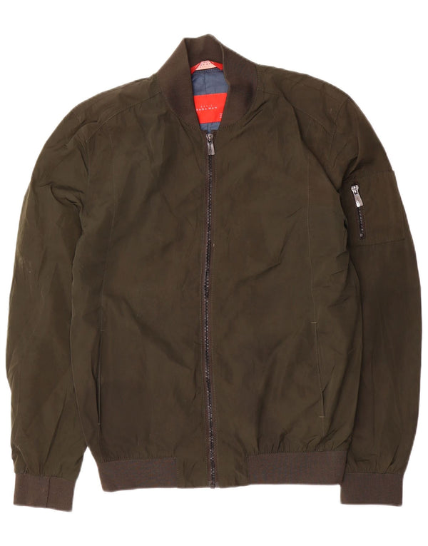 Męska kurtka bomberka Zara UK 36, mała, khaki, poliester