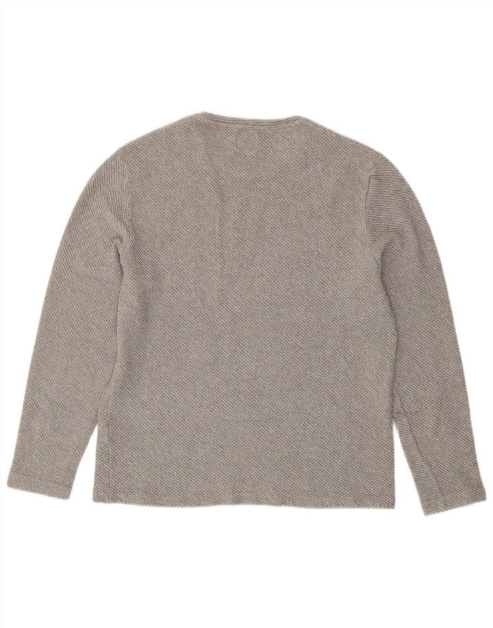Damski top Zara z długim rękawem, UK 18 XL, szara bawełna