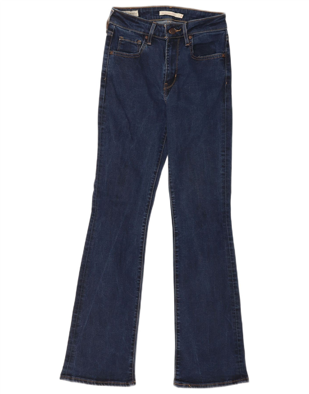 Damskie jeansy Levi's 725 z wysokim stanem Bootcut W25 L30 Niebieski Lyocell
