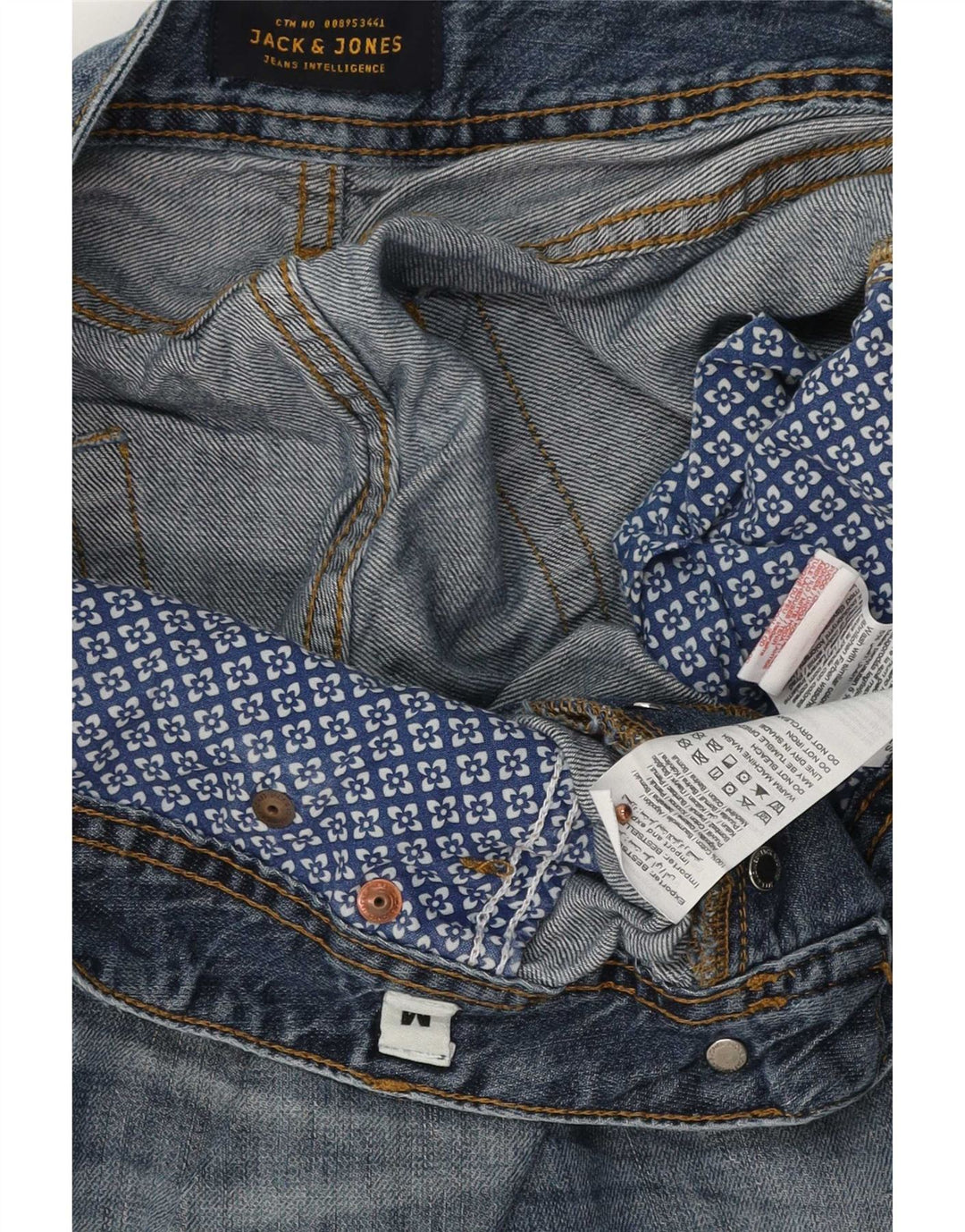 Męskie spodenki jeansowe Jack & Jones o regularnym kroju, średnie W32, niebieska bawełna