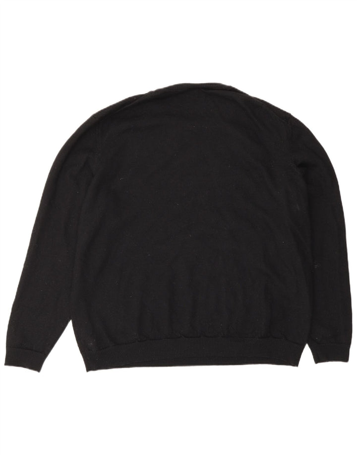 Męski sweter z okrągłym dekoltem Hugo Boss, średni czarny