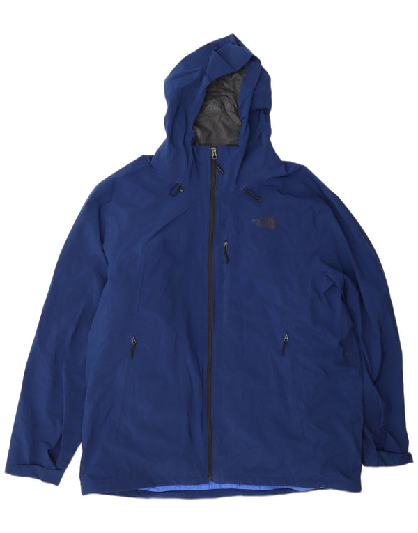 The North Face Mens Hooded Windbreaker Jacket UK 44 2XL Navy Blue Polyester
