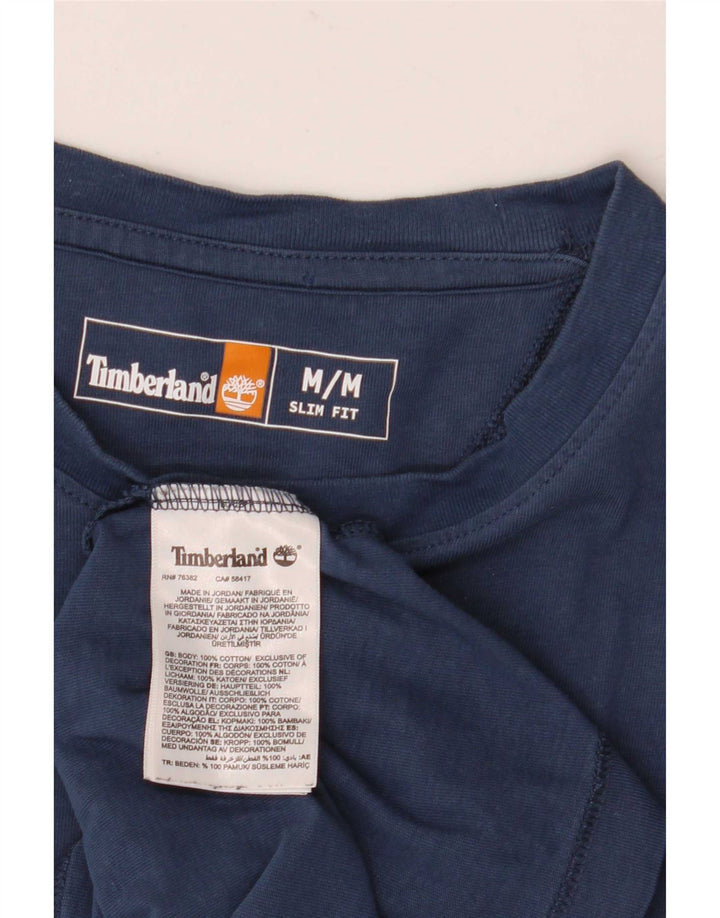 T-shirt męski slim fit Timberland, średni, granatowy, bawełniany