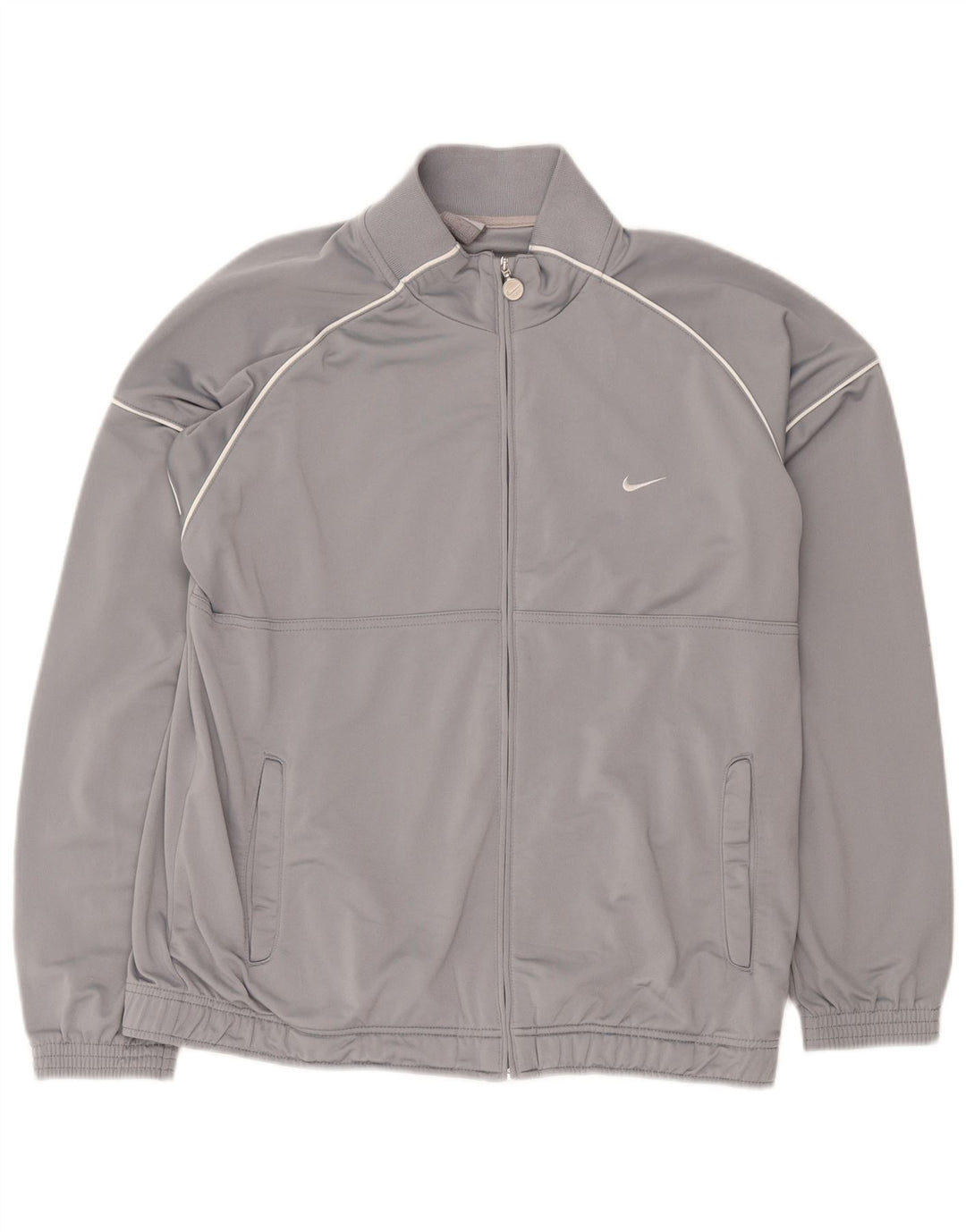 Męska kurtka dresowa Nike UK 41/43, duża, szara, poliestrowa
