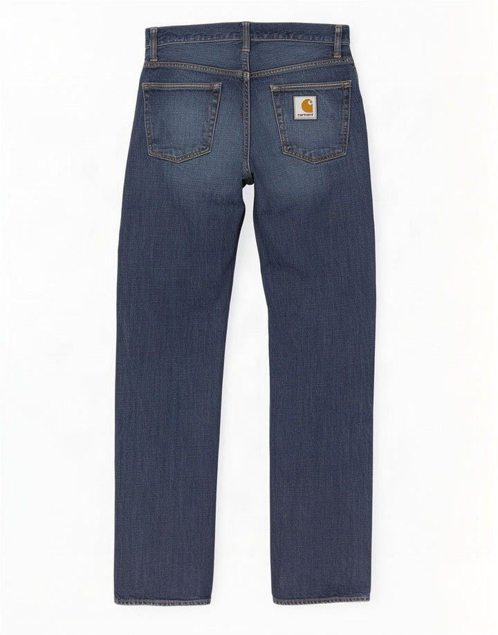 Męskie proste dżinsy Carhartt W32 L34 Granatowa bawełna