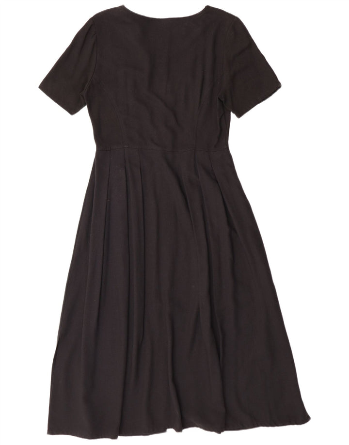 TREND Damska Sukienka Maxi UK 10 Small Czarna Wiskoza