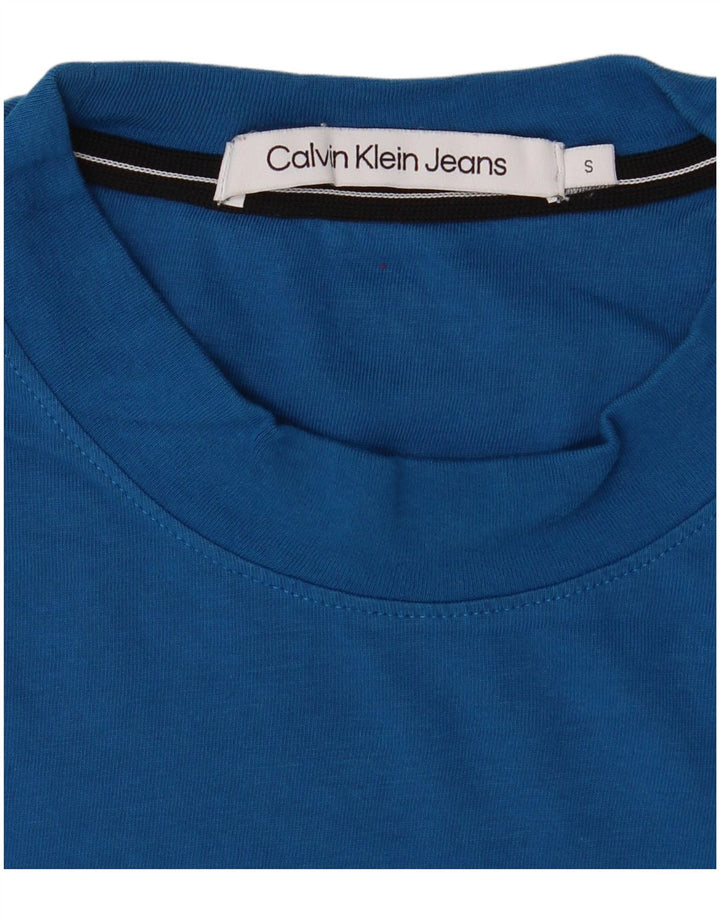 Męski T-shirt z grafiką Calvin Klein Jeans, mały, niebieski