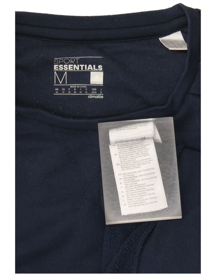 Adidas Męska bluza Climalite Jumper Średni granatowy poliester