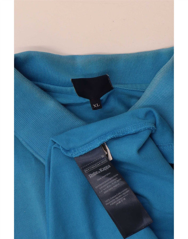 Męska koszulka polo Kappa XL, niebieska, bawełniana