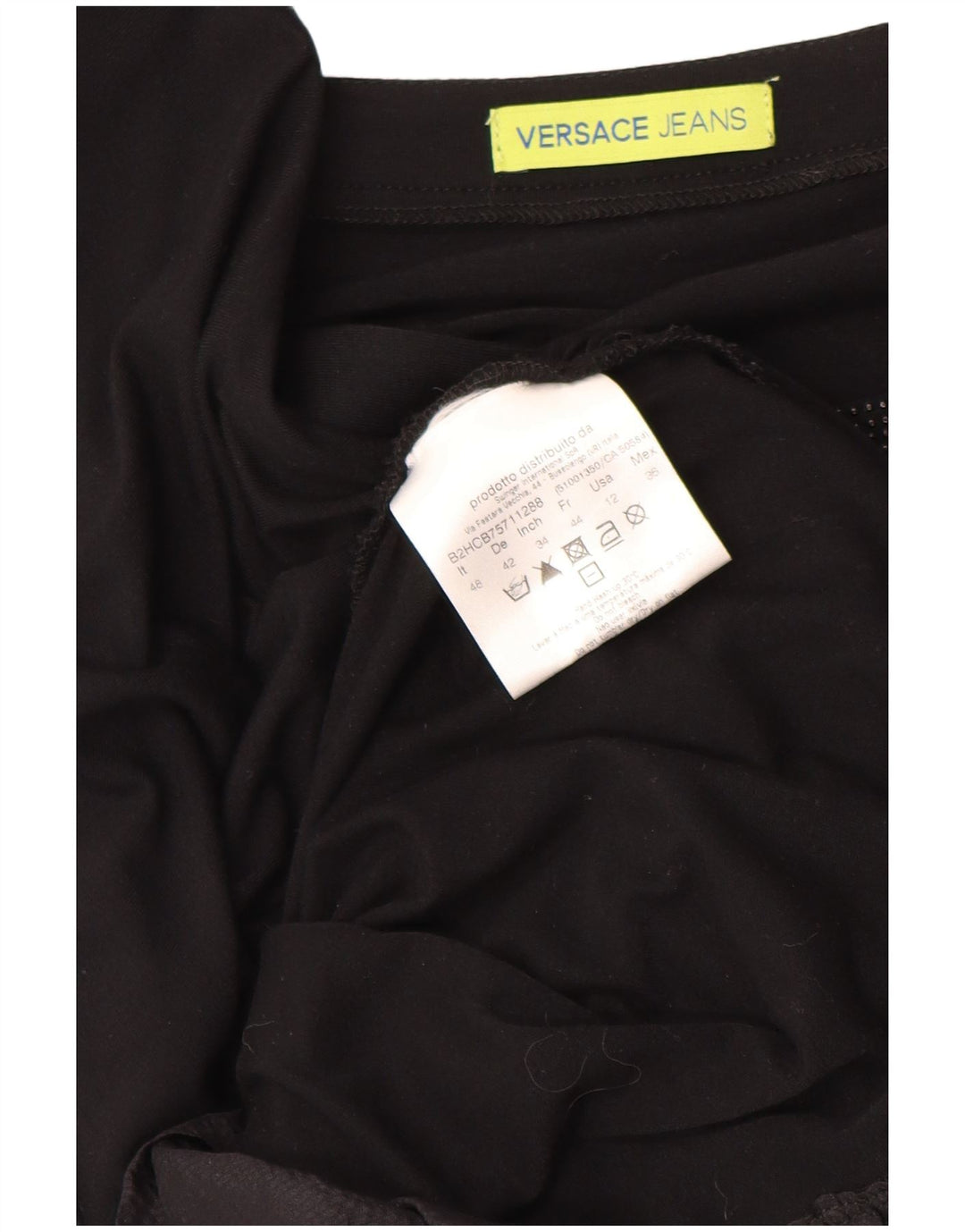 Damska tunika Versace Batwing IT 48 XL Czarna wiskoza