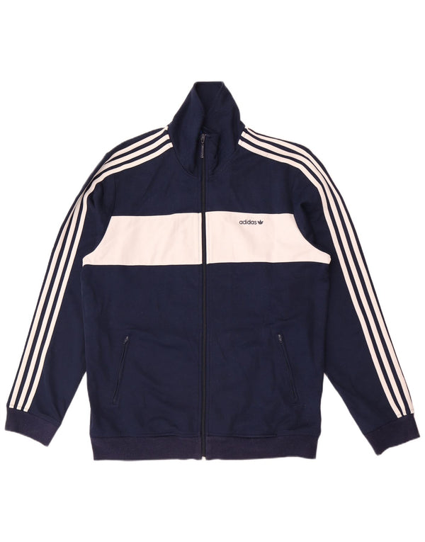 Adidas Męska bluza dresowa Top, średnia granatowa, kolorowa, sportowa