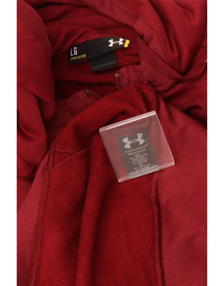 UNDER ARMOUR Damski sweter z kapturem i zamkiem, UK 16, duży, bordowy poliester