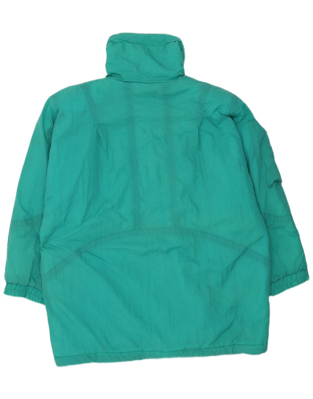 Vintage damski płaszcz oversize z podszewką EU 46 XL, zielony nylon