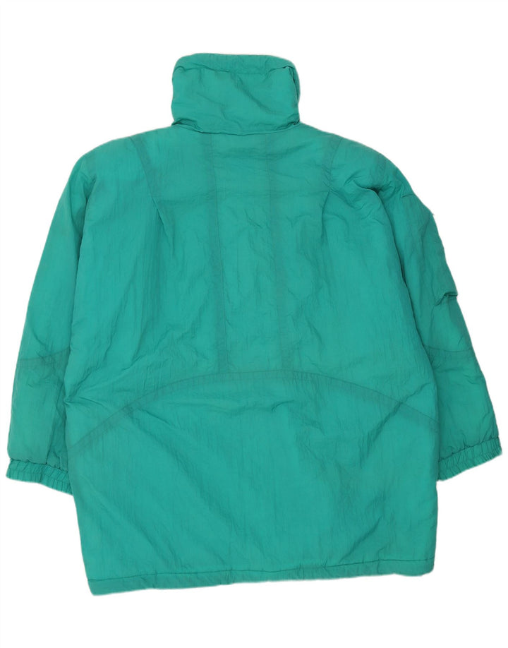 Vintage damski płaszcz oversize z podszewką EU 46 XL, zielony nylon