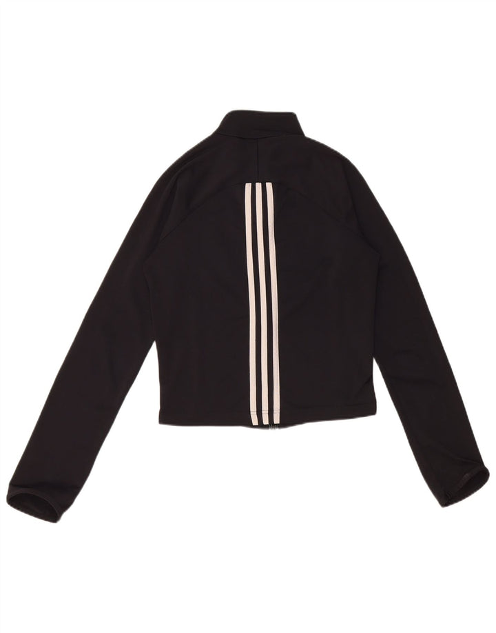 Damska bluza dresowa Adidas Crop Top Jacket UK 10 Mały czarny poliester
