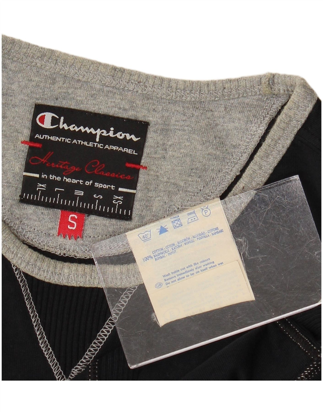 Koszulka Champion Womens Heritage Classics Graphic Top z długim rękawem UK 10 Small Black