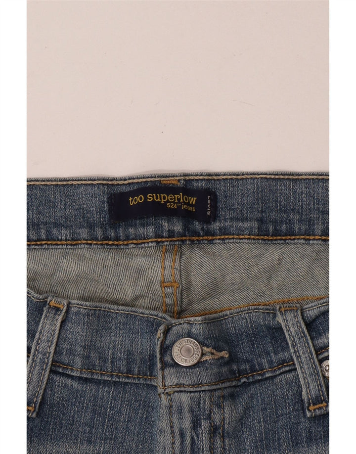 Damskie jeansy Levi's 524 Super Low Capri W32 L23 Niebieskie