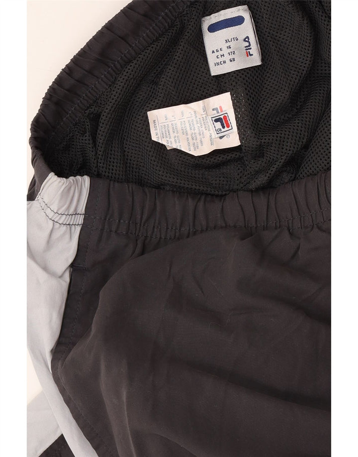 Chłopięce spodnie dresowe FILA z grafiką, 15-16 lat, szare, z blokami kolorów