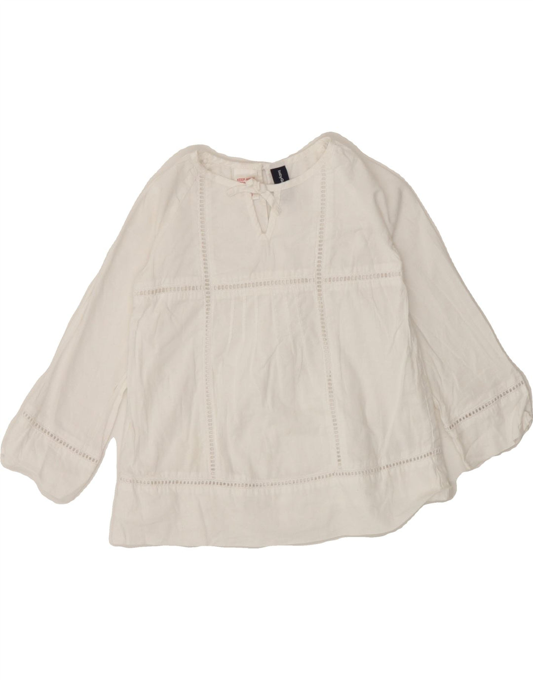 GAP Girls Long Sleeve Blouse Top 3-4 Years White Cotton Vintage Gap and Second-Hand Gap from Messina Hembry 