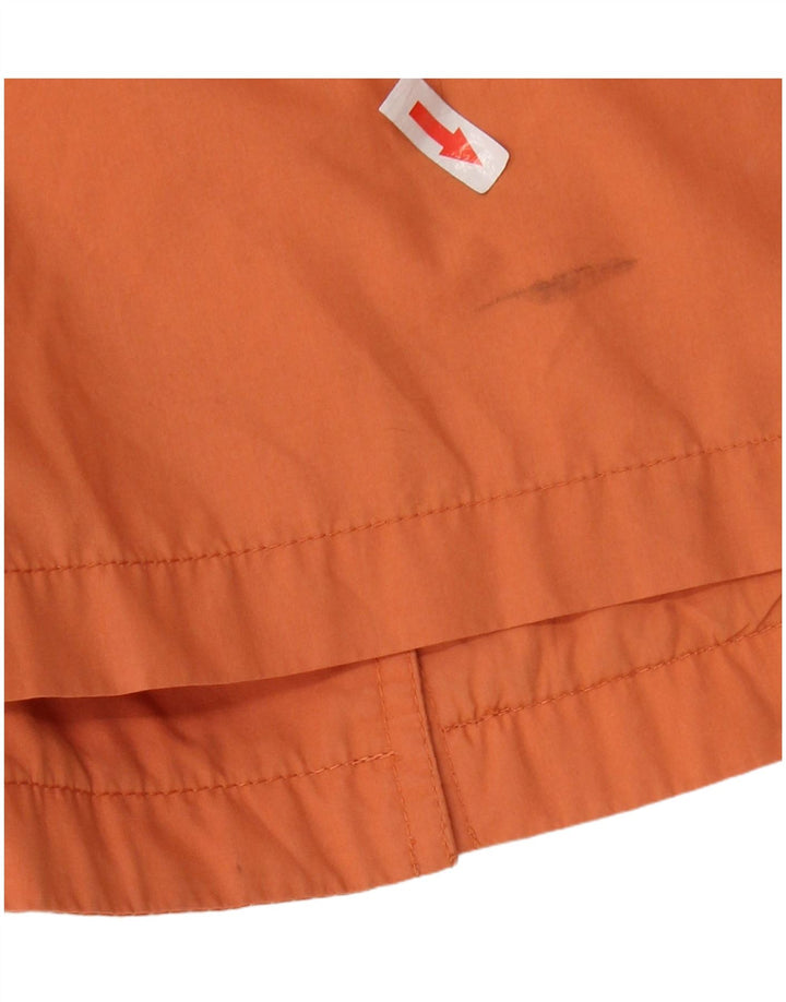 Vintage damski płaszcz przeciwdeszczowy UK 18 XL, pomarańczowy poliester