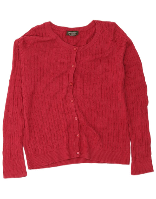 Sweter damski Eddie Bauer UK 16, duży, bordowy, bawełniany